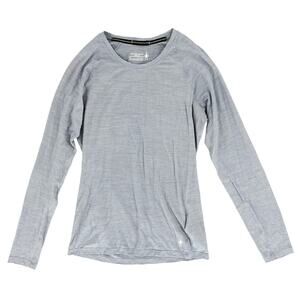 Smartwool Womens Long Sleeve Shirt Small 150 Merino Base Layer Crew Gray